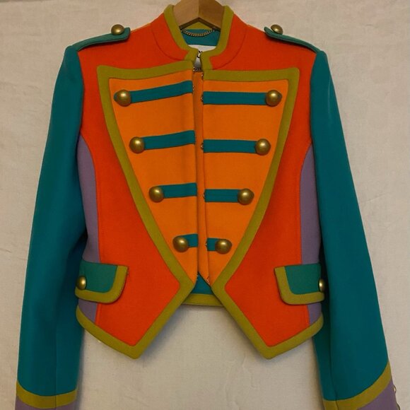Moschino Jackets & Blazers - Moschino Couture Colorblock Wool Blend Military Band Jacket Runway Rare